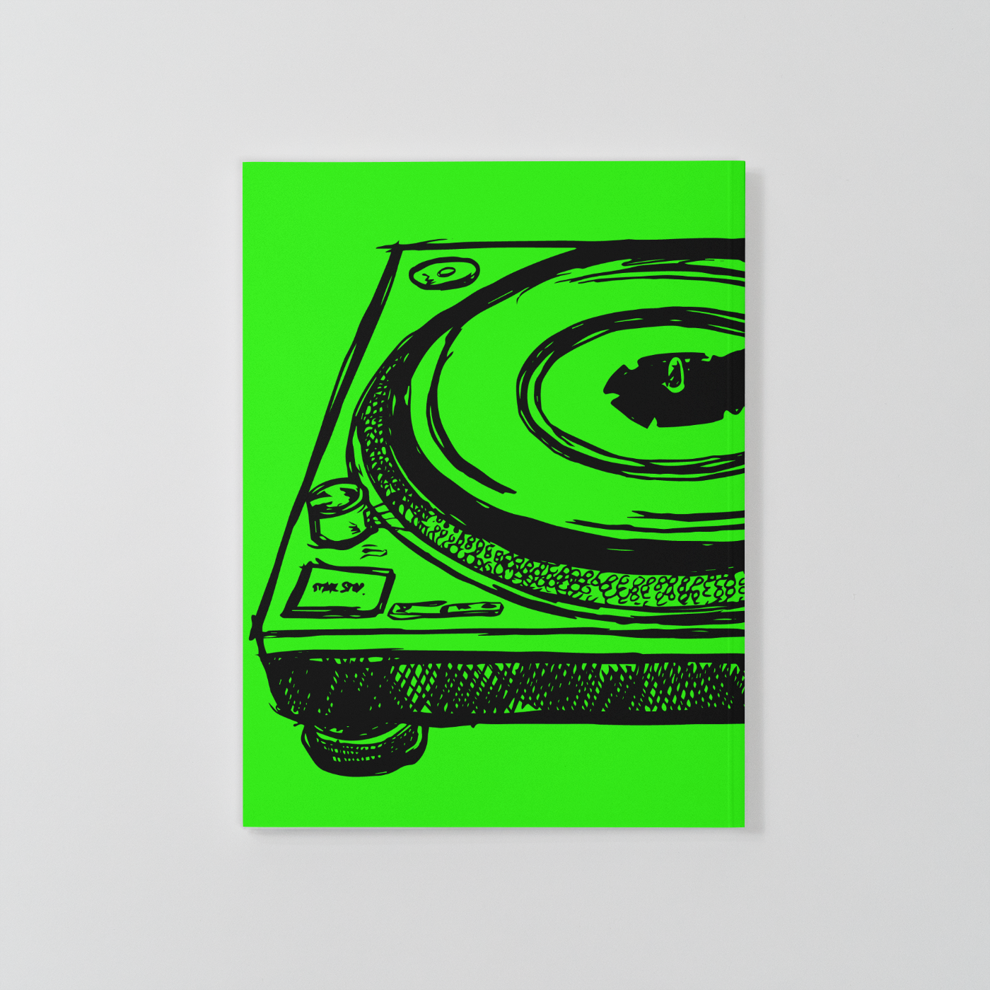 Turntable Green Journal/Notebook