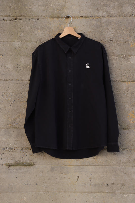 Almost Black Worker Shirt with White C Logo
