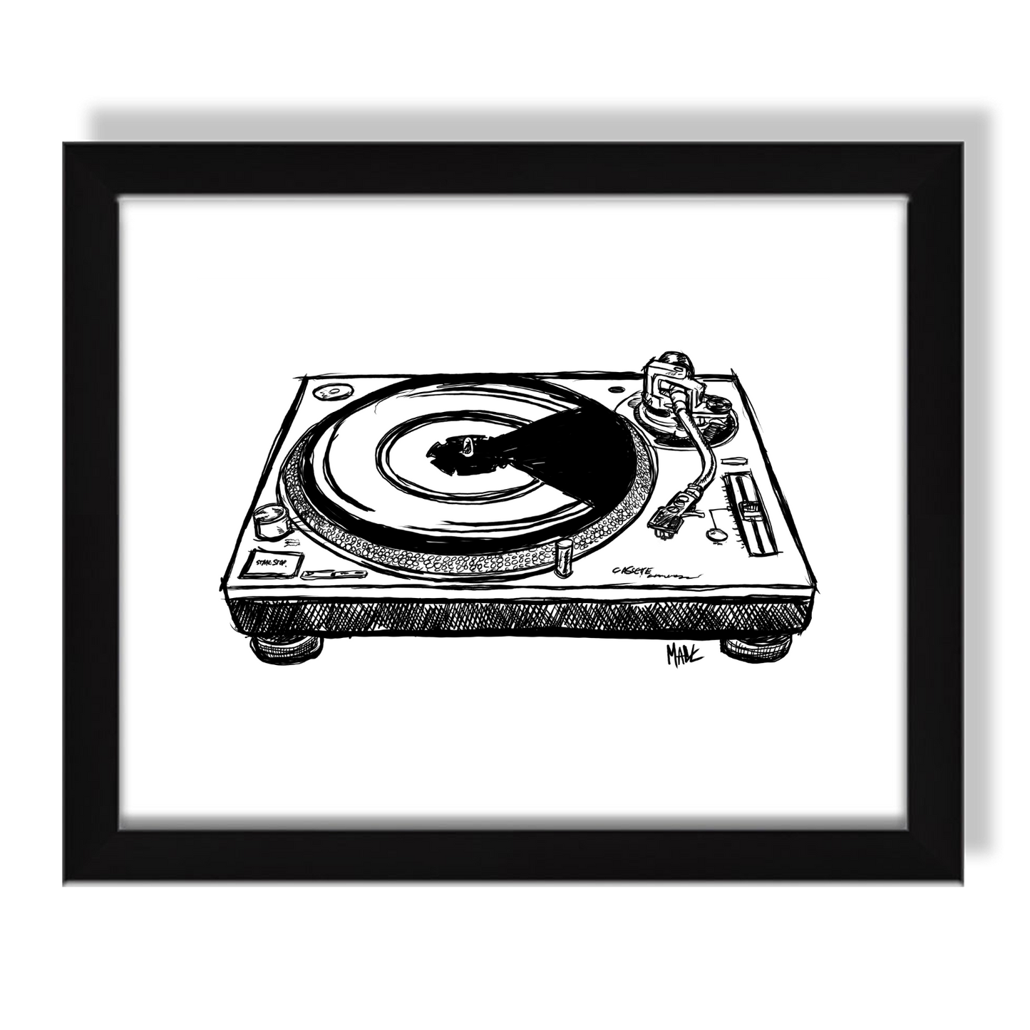 Turntable Framed Art Print