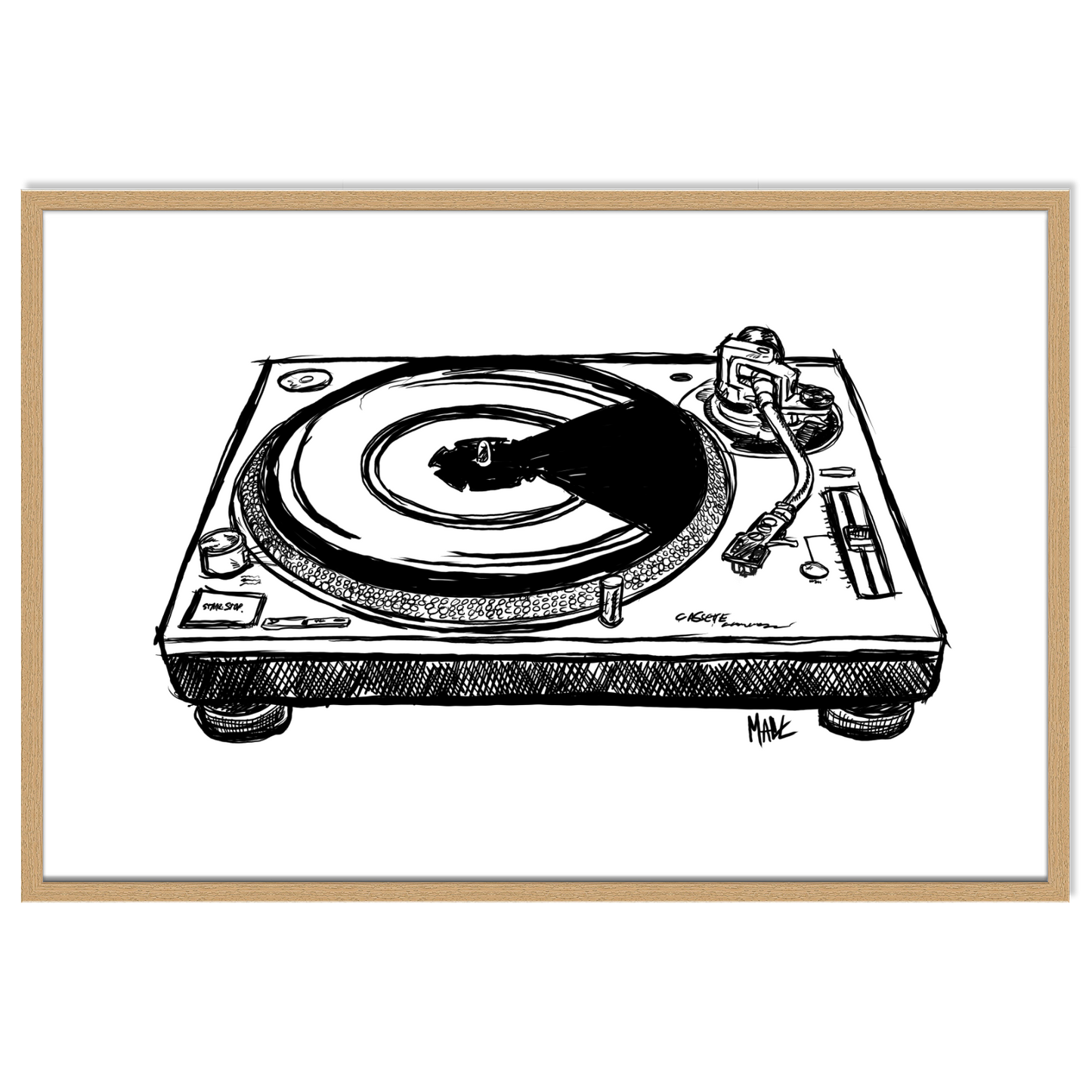 Turntable Framed Art Print