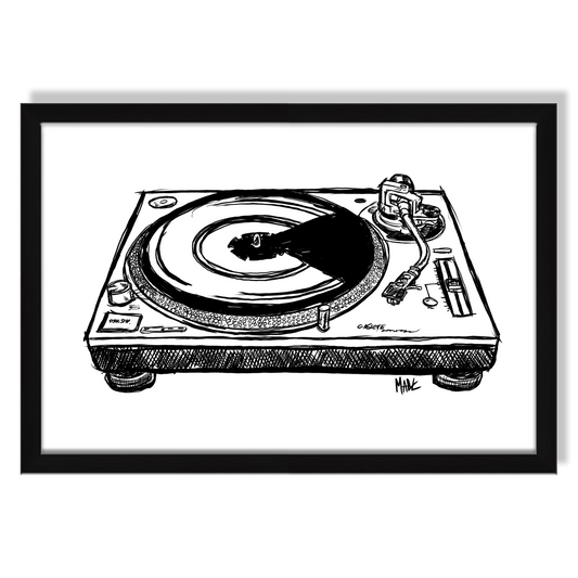 Turntable Framed Art Print