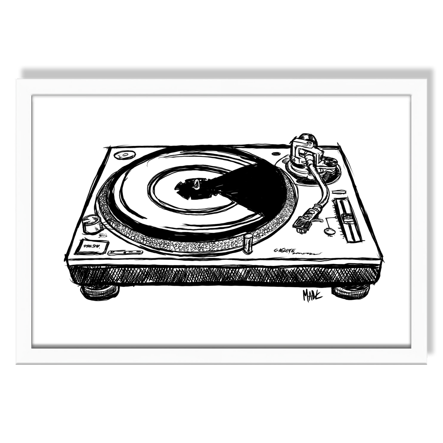 Turntable Framed Art Print