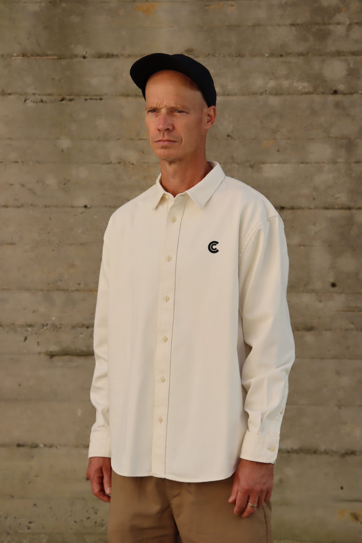 Natural Worker Shirt with Black C Logo