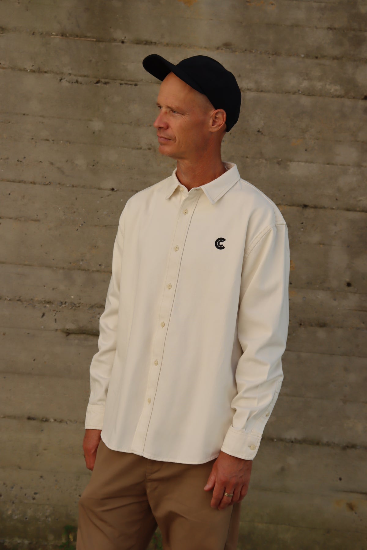 Natural Worker Shirt with Black C Logo