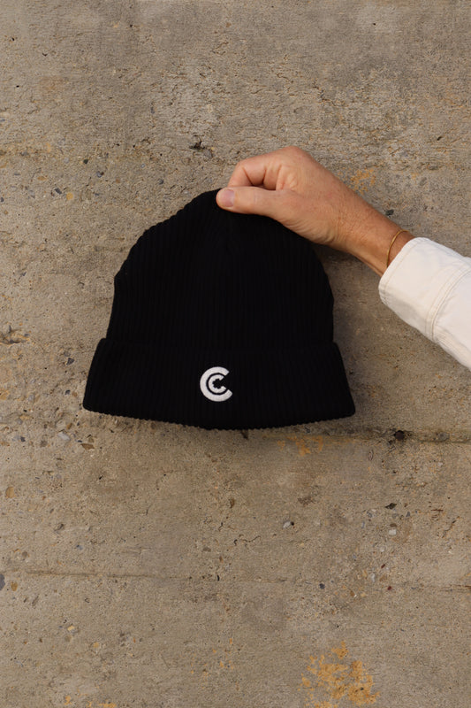 Fishing Beanie Black - C Logo Embroidery